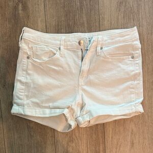 Mossimo Supply Co. White Rolled Hem Denim Shorts
